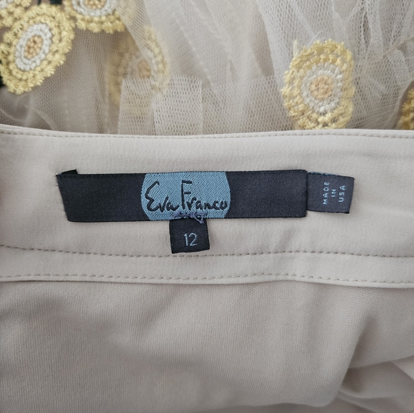 Anthropologie Eva franco yellow flower skirt Size 12 - Picture 3 of 3